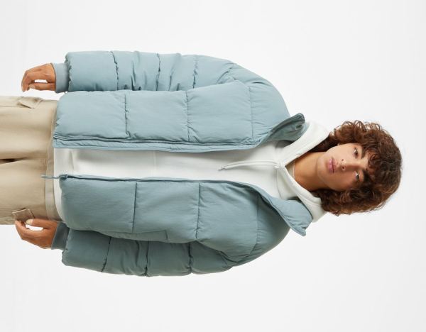 Bundy Bershka Oversize Puffer Panske Modre | cYiflPbFCla