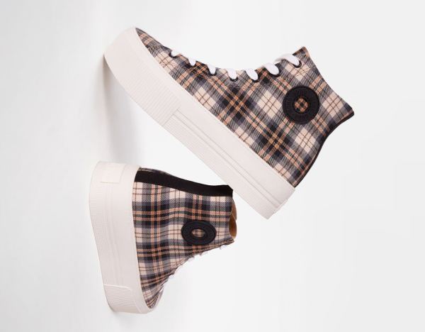 Tenisky Bershka Plaid Platforme High-top Damske Viacfarebný | 6D80lw4dtVH