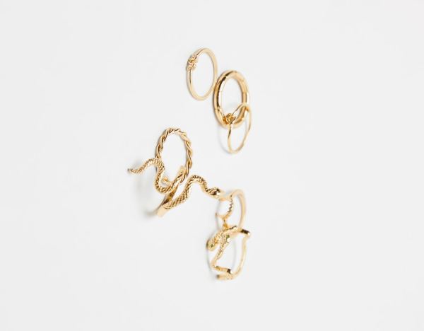 Šperky Bershka Set Of 7 Snake Rings Damske Zlate | dwc95qsvArJ