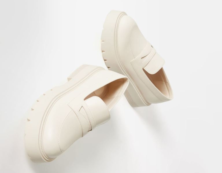 Balerinky Bershka Loafers With Tracking Soles Damske Hnede | 9laEN9mRQYZ