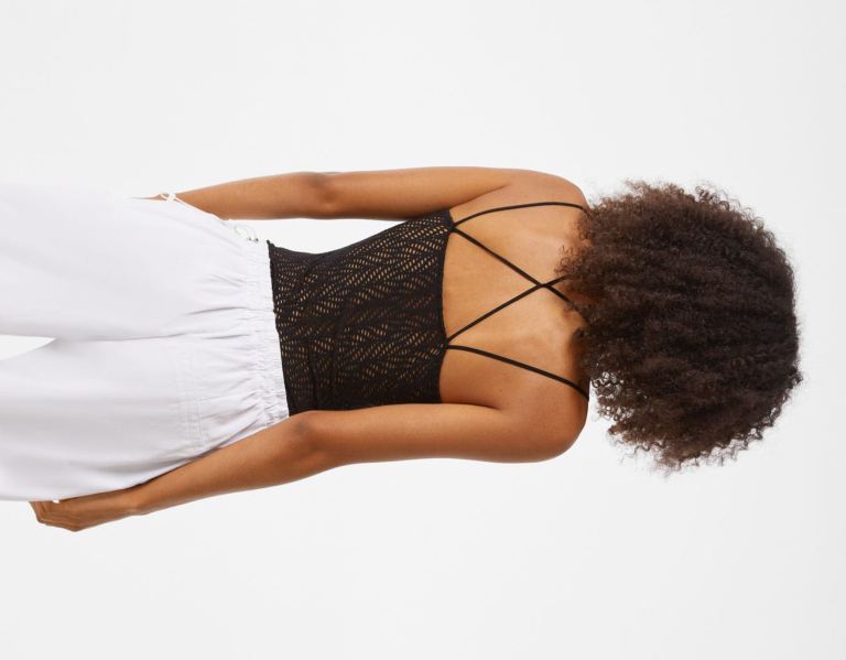 Body Bershka Cut-out With Straps Damske Čierne | xtegCRApwLN