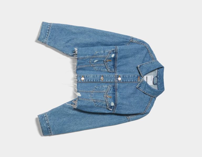 Bundy Bershka Cropped Denim Damske Svetlo Modre | 0Yltdoy4HEY