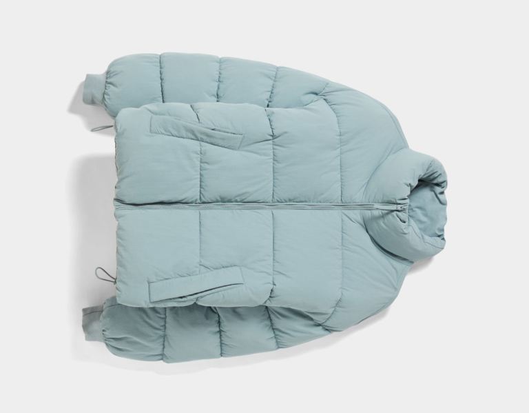 Bundy Bershka Oversize Puffer Damske Modre | c6tXU1iIPg0