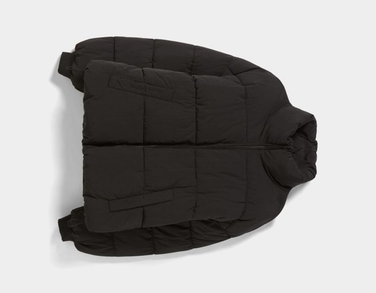 Bundy Bershka Oversize Puffer Panske Čierne | 6h3BB1W4JUt