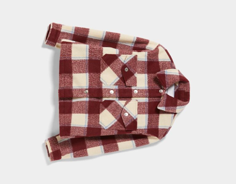 Bundy Bershka Plaid Trucker Damske Tmavo Červené | hu9L9RDoIDl