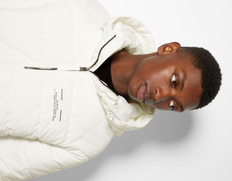 Bundy Bershka Puffer With Pouch Pocket Panske Biele | 8wsqdlroQ6I