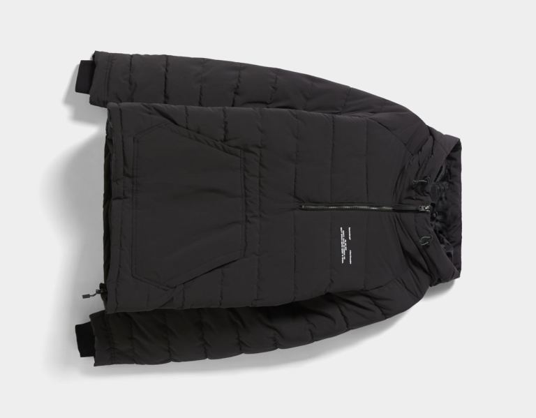 Bundy Bershka Puffer With Pouch Pocket Panske Čierne | RfXkEVRLC2f