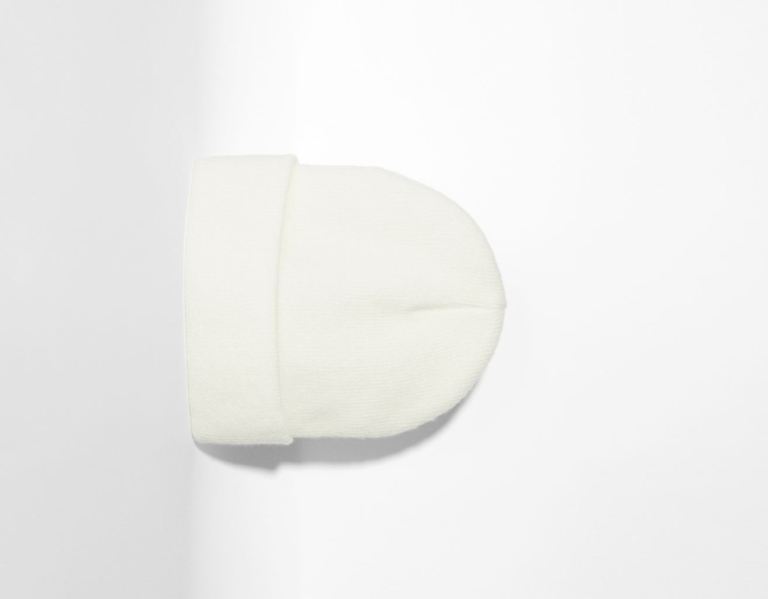 Caps Bershka Basic Beanie Panske Biele | 5wYPvSUOe1l