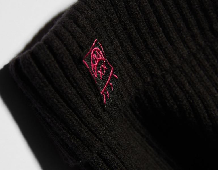 Caps Bershka Funny Embroidered Beanie Panske Čierne | C5TnTMm6A6B