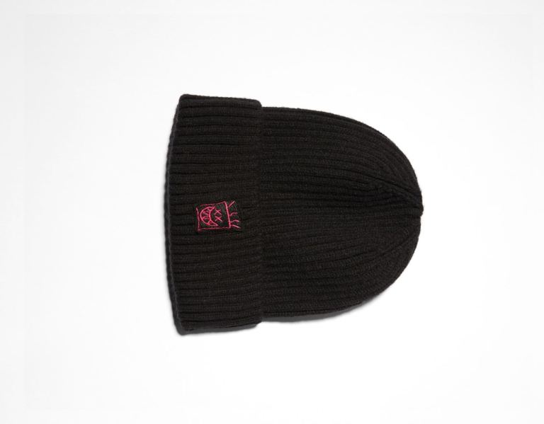 Caps Bershka Funny Embroidered Beanie Panske Čierne | C5TnTMm6A6B