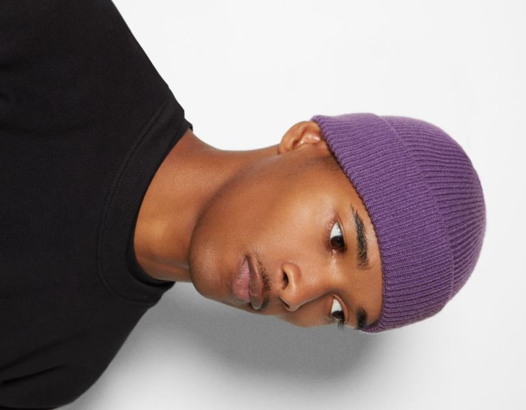 Caps Bershka Kratke Beanie Panske Nachový | F76TWaN63wZ