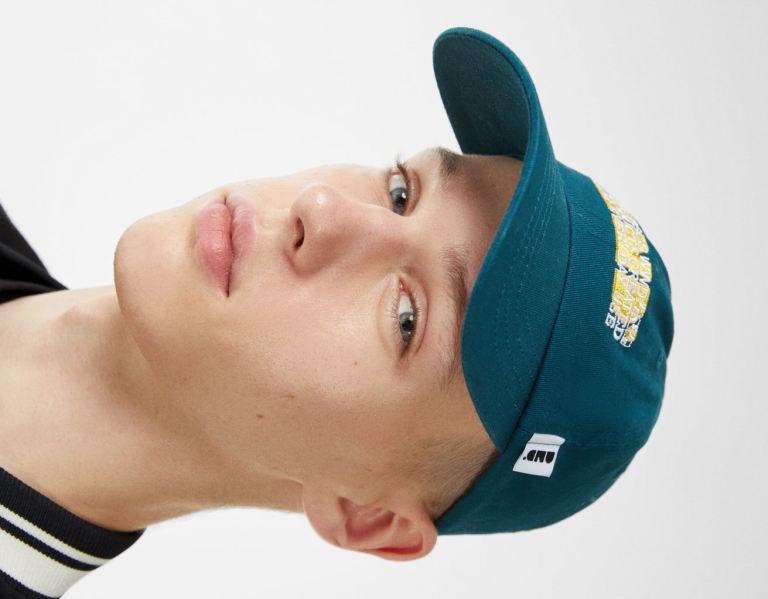 Caps Bershka With Double Embroidery Panske Tyrkysové | sSywgKsqsRj