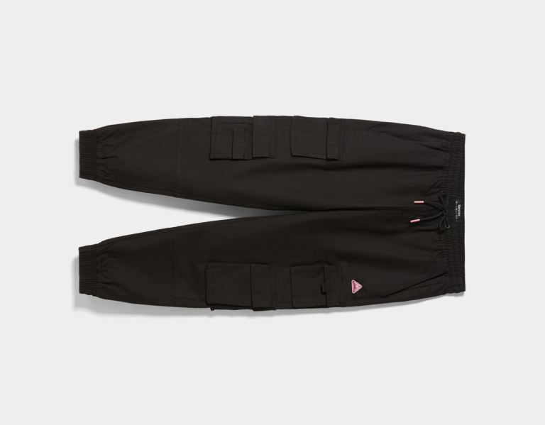 Cargo Bershka Multi- Sweatpants Panske Čierne | Bmxbkt1G5s5