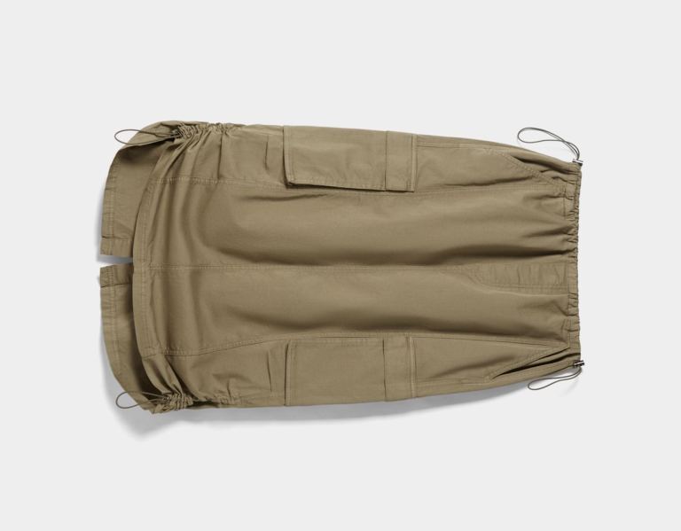 Cargo Bershka Parachute Midi Skirt Damske Hnedožltý | iCjhavDnZ9S