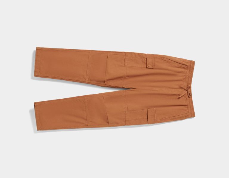 Cargo Bershka Regular-fit Sweatpants-style Pants Panske Tmavo Oranžové | 4mjwHf1q41i