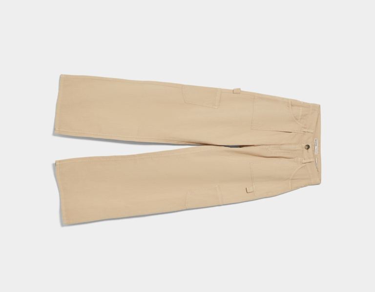 Cargo Bershka Twill Pants Damske Hnede | BpCgA5bT02g