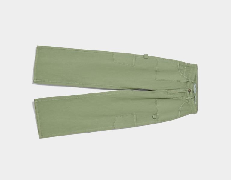 Cargo Bershka Twill Pants Damske Hnedožltý | TDiSy14D8Vu