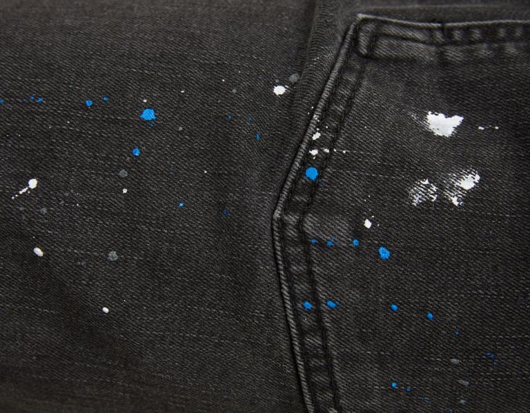 Džínsy Bershka Ripped Paint Splatter Vychudnutý Panske Čierne | O7OSIXd6nUQ