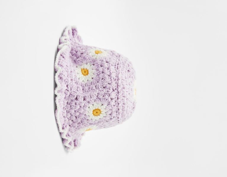 Klobuky Bershka Crochet Floral Bucket Damske Nachový | S0Utgbqn53m