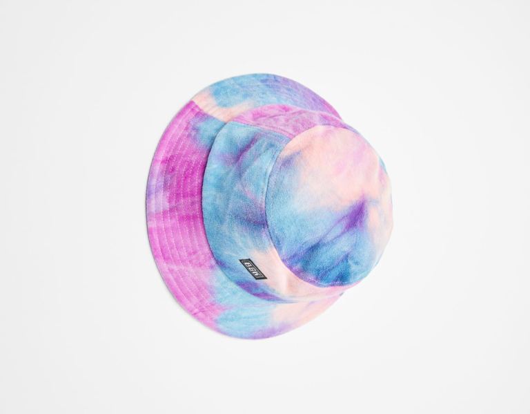 Klobuky Bershka Terrycloth-effect Tie-dye Bucket Panske Zelene | MO5JziZgFTr