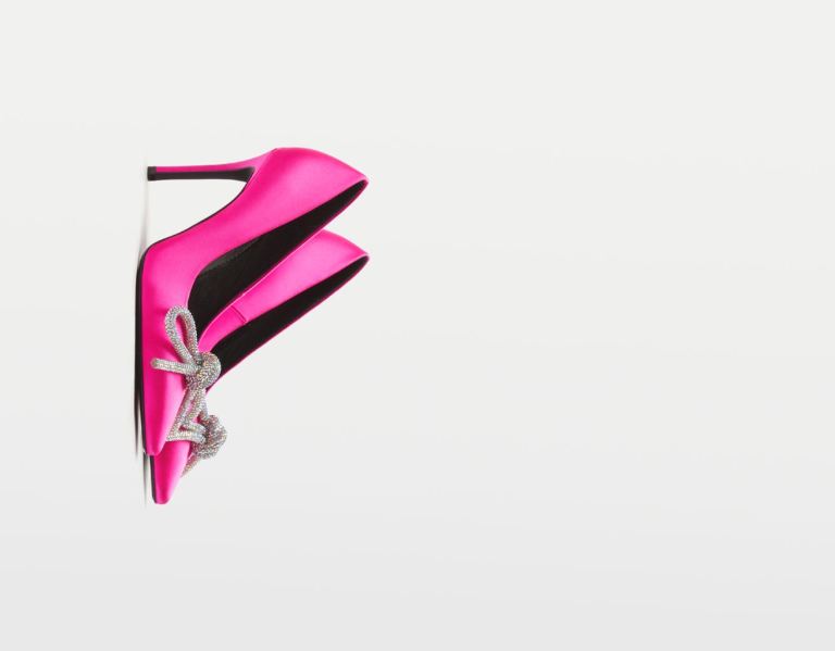 Lodicky Bershka High-heel With Embellished Bow Damske Fuchsie | 0Yhl4YTCyMl