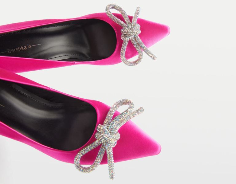 Lodicky Bershka High-heel With Embellished Bow Damske Fuchsie | 0Yhl4YTCyMl