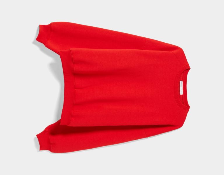 Mikiny Bershka Oversize Crew Neck Damske Červené | SvoEgVc9Ncr