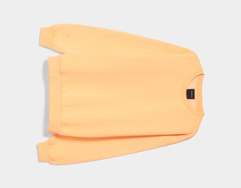 Mikiny Bershka Oversize Crew Neck Panske Oranžové | 7DHuazFoQ4y