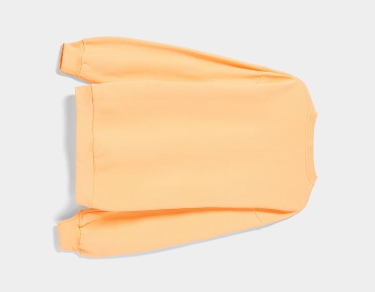 Mikiny Bershka Oversize Crew Neck Panske Oranžové | 7DHuazFoQ4y