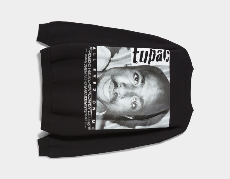 Mikiny Bershka Tupac Crew Neck Damske Čierne | zIj1iETrG5Z