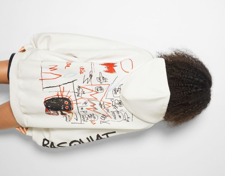 Mikiny S Kapucňou Bershka Jean-michel Basquiat Print Damske Biele | IiQw2rBa6mN