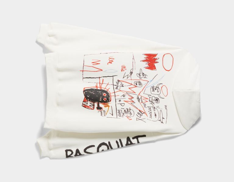 Mikiny S Kapucňou Bershka Jean-michel Basquiat Print Damske Biele | IiQw2rBa6mN