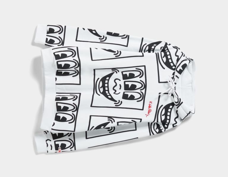 Mikiny S Kapucňou Bershka With Keith Haring Print Damske Biele | Vi3YzJkTkmD