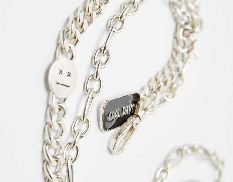 Opasky Bershka Chain Key Ring Panske Strieborne | a7Xw32xk4Mf