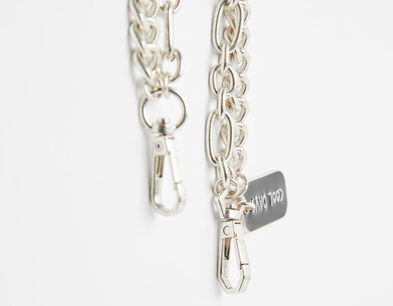 Opasky Bershka Chain Key Ring Panske Strieborne | a7Xw32xk4Mf