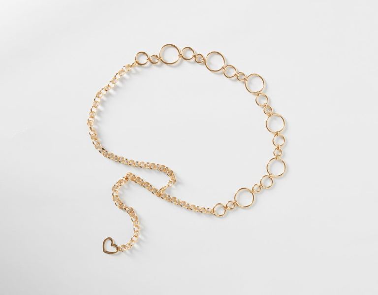 Opasky Bershka Chain With Rings Damske Zlate | 5ijgEj1Pq3U