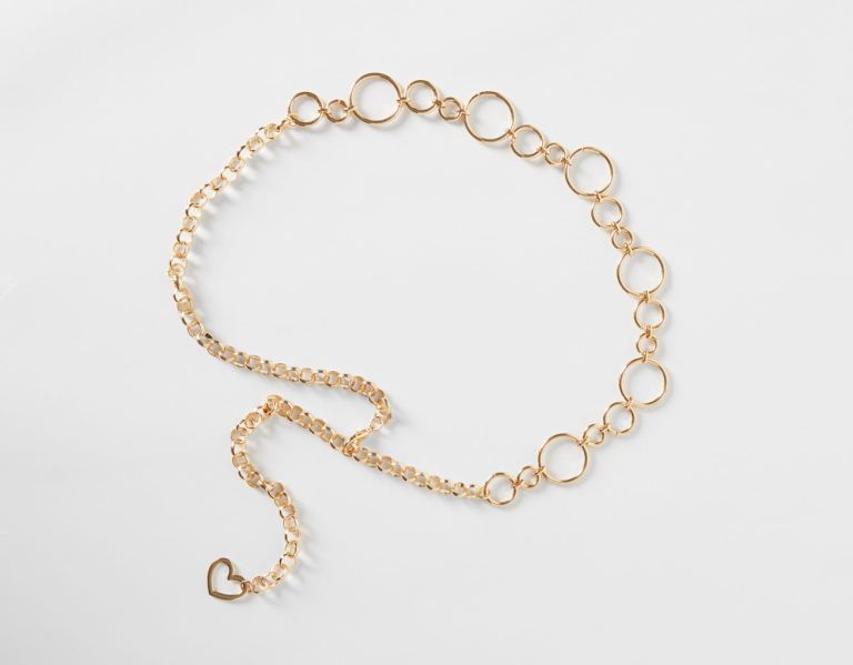 Opasky Bershka Chain With Rings Damske Zlate | 5ijgEj1Pq3U