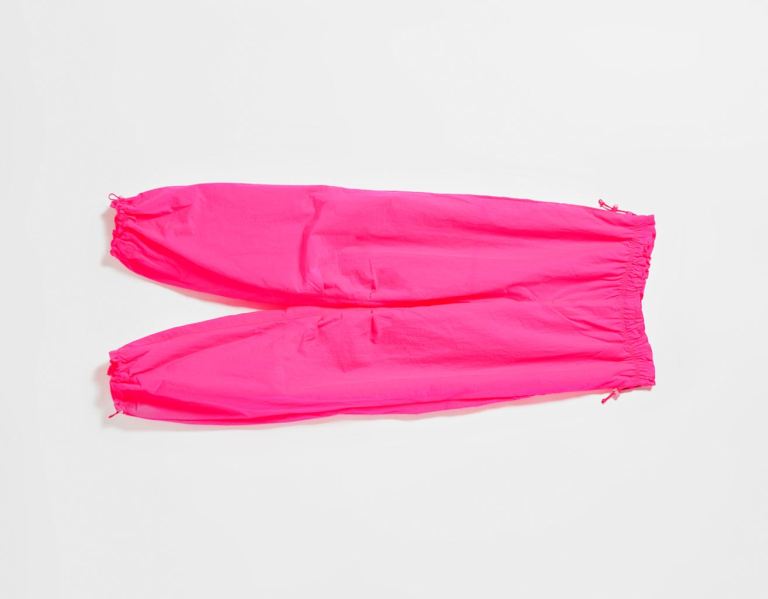 Parachute Bershka Nylon Pants Damske Ruzove | 0NdZzmFcWAu