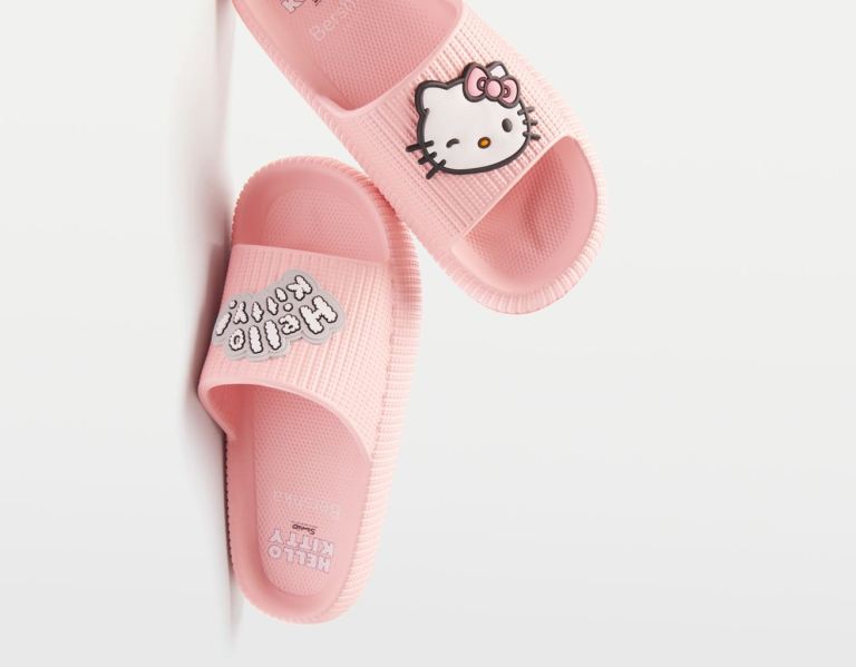 Ploche Sandale Bershka Hello Kitty Damske Ruzove | QWSw7CJDxLw