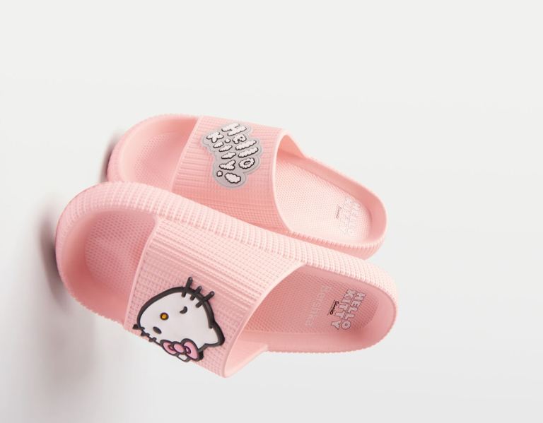 Ploche Sandale Bershka Hello Kitty Damske Ruzove | QWSw7CJDxLw