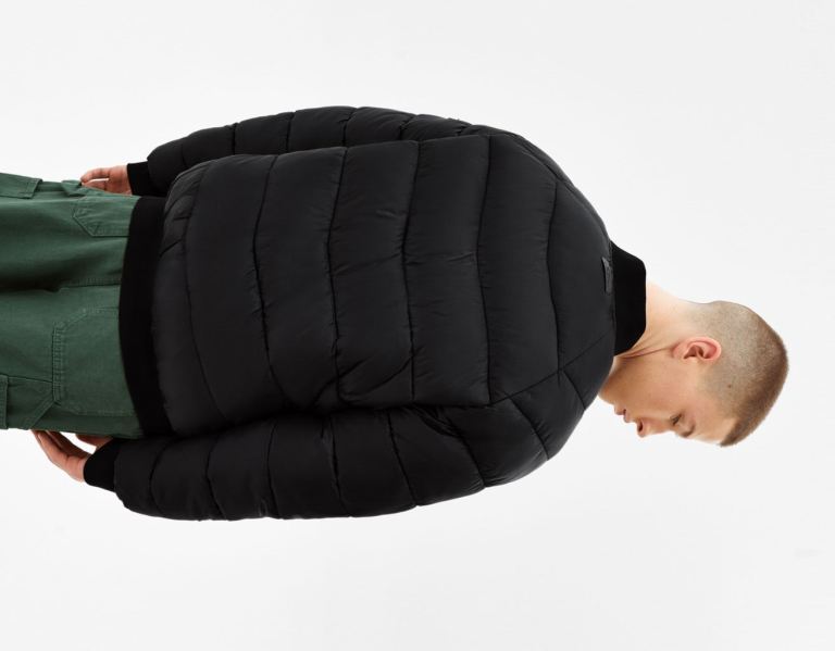 Páperové Bundy Bershka Lahke Puffer Bomber Panske Čierne | E4JQsYJKpwM