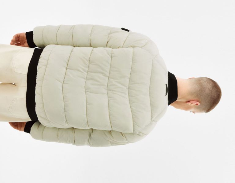 Páperové Bundy Bershka Lahke Puffer Bomber Panske Biele | eb6g34aoEUT