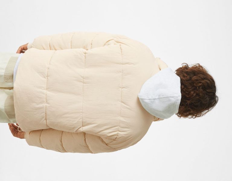 Páperové Bundy Bershka Oversize Puffer Panske Žlté | SDIAZI6VuHg