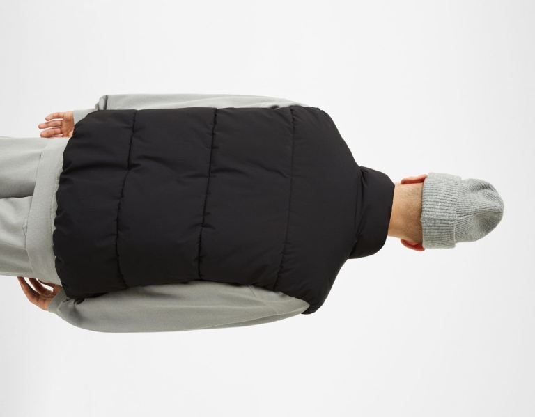 Páperové Bundy Bershka Puffer Gilet Panske Čierne | T5mCK4Eod8G