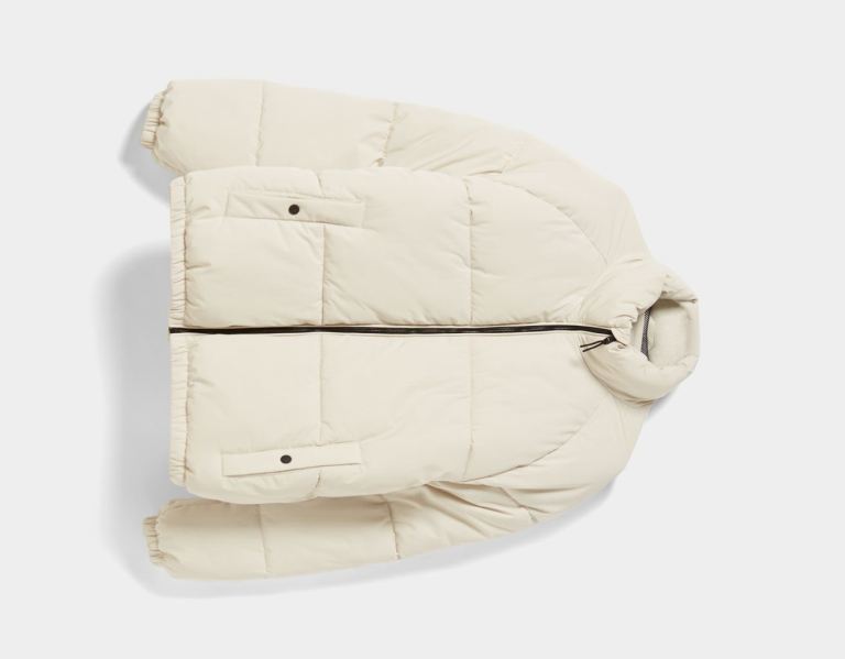 Páperové Bundy Bershka Puffer Panske Biele | RhOTiVzrSV2