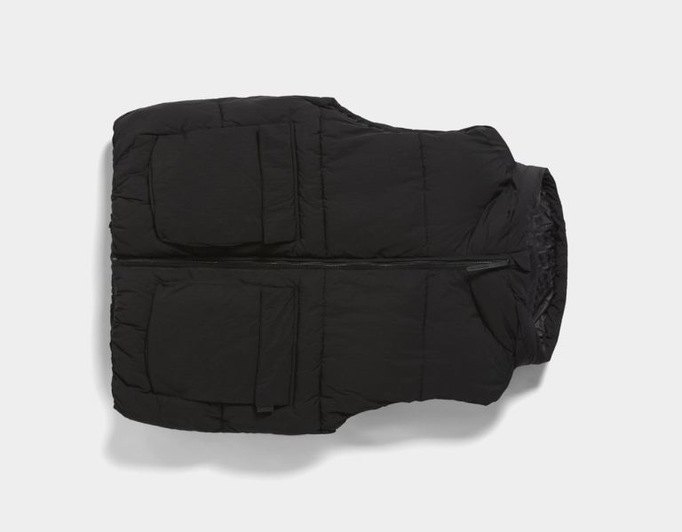 Páperové Bundy Bershka S Kapucňou Puffer Vest Panske Čierne | A81cCHrKbUI