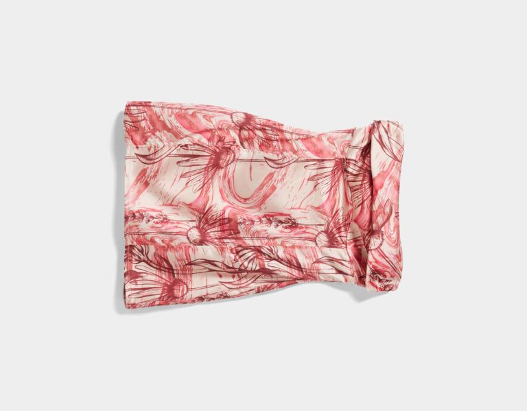 Saty Bershka Printed Satin Mini Damske Ruzove | FcJgRiNRdoh