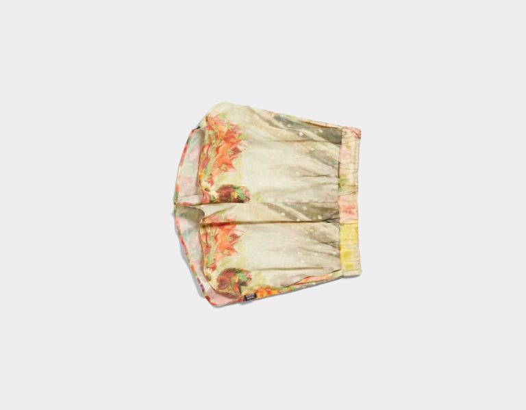 Sortky Bershka Art Series Satin Finish Bermuda With Floral Print Damske Viacfarebný | oAKWDbia5Mj