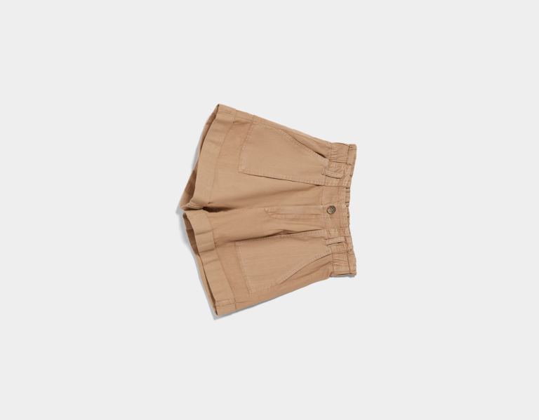 Sortky Bershka Cargo Bermuda With A Feminine Cut Damske Hnede | 2srPnw1kaXn