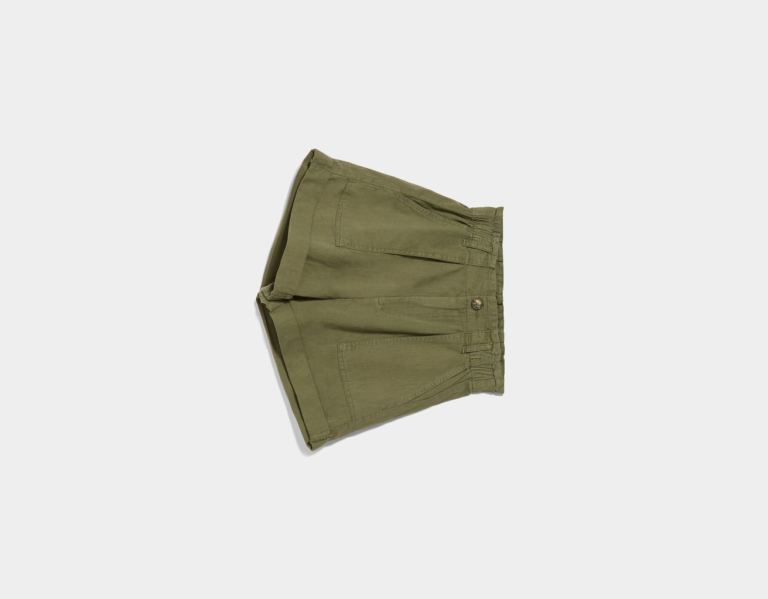 Sortky Bershka Cargo Bermuda With A Feminine Cut Damske Hnedožltý | LuN9RZTDfLg